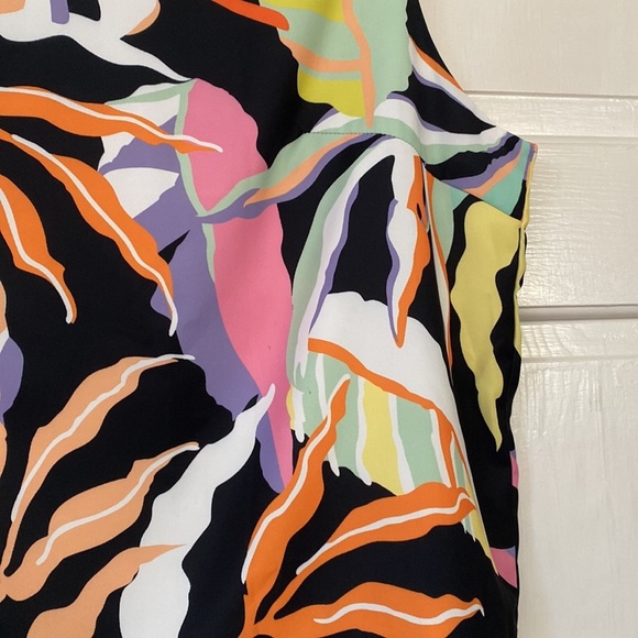 Mirteron Womens Floral Printed Boho V Neck Sleeveless Crop Blouse Shirt Tank Top - Picture 5 of 8